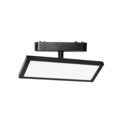 Lindby LED-panel 48V Lumaro, sort, aluminium, længde 20 cm, dæmpbar