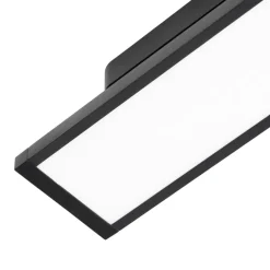 Lindby LED-panel 48V Lumaro, sort, aluminium, længde 20 cm, dæmpbar