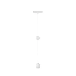Lindby LED-pendellampe Lumaro, hvid, Ø 6,2 cm, 48V, dæmpbar