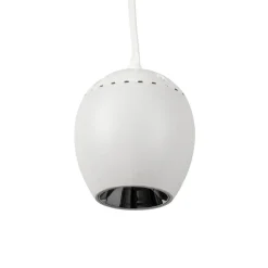 Lindby LED-pendellampe Lumaro, hvid, Ø 6,2 cm, 48V, dæmpbar
