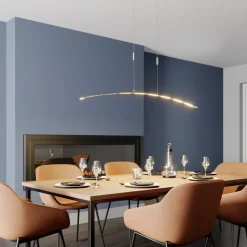 Lindby LED-pendellampe Manon, højdejusterbar, grå, metal