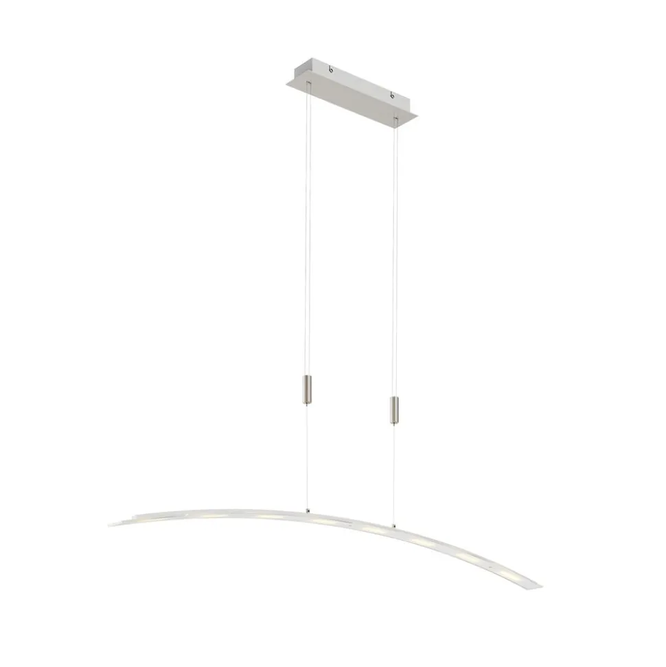 Lindby LED-pendellampe Manon, højdejusterbar, grå, metal