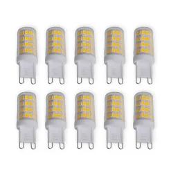 Lindby LED penlight, sæt med 10, G9, 3 W, klar, 3.000 K