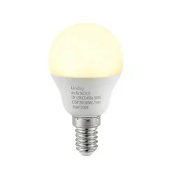 Lindby LED-pære E14 G45 4,5W 3.000K opal sæt med 3 stk
