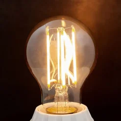 Lindby LED-pære, glødetråd, E27, 6W, rav, 1800K