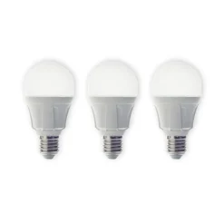 Lindby LED-pære, sæt med 3, E27, 8,5 W, mat, 3.000 K