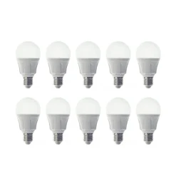Lindby LED-pære, sæt med 10 stk, E27, 8,5 W, mat, 3.000 K