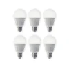 Lindby LED-pære, sæt med 6 stk, E27, 8,5 W, mat, 3.000 K