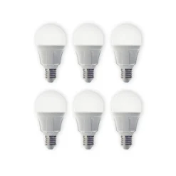 Lindby LED-pære, sæt med 6 stk, E27, 8,5 W, mat, 3.000 K