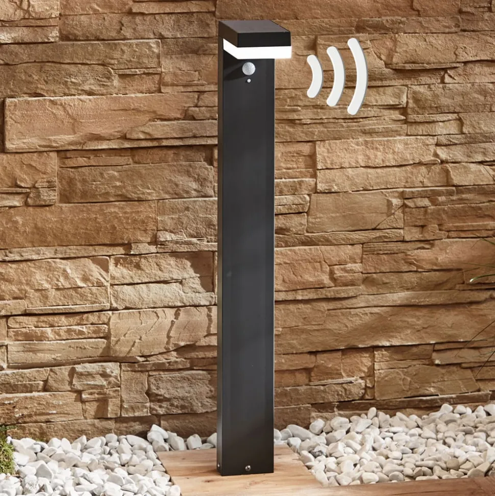 Lindby LED-pullert Chioma, antracit, sensor