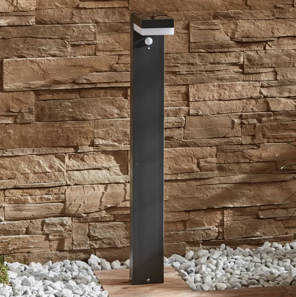 Lindby LED-pullert Chioma, antracit, sensor