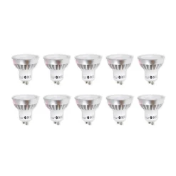 Lindby LED-reflektor GU10 5 W klar 3.000 K 55° sæt med 10 stk