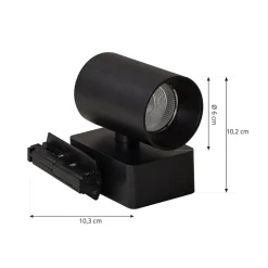 Lindby LED-skinnespot Linaro/Brinja, sort, 1-faset
