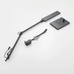 Lindby LED-skrivebordslampe Antisa, sort, CCT, dæmpbar
