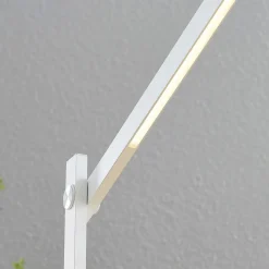 Lindby LED-skrivebordslampe Loretta, højde 43 cm, hvid, CCT