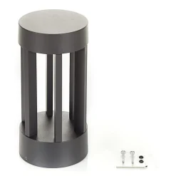Lindby LED-sokkellampe Jordis, 22 cm, antracit, aluminium