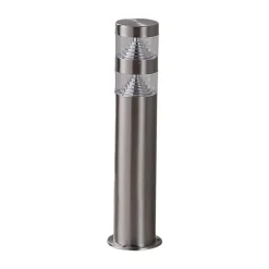 Lindby LED-sokkellampe Lanea, 40 cm, grå, stål, IP44