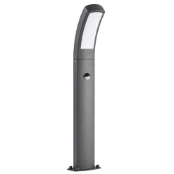 Lindby LED-sokkellampe Moshe, 60 cm, antracit, sensor