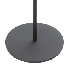 Lindby LED-solcellegulvlampe Hilario, sort, jern, genopladeligt batteri
