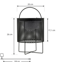 Lindby LED-solcellelampe Achilleas, RGBW, sort