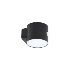 Lindby LED-solcellelampe Amren, sort, ABS, sensor