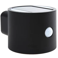 Lindby LED-solcellelampe Amren, sort, ABS, sensor