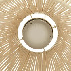 Lindby LED-solcellelampe Austas, beige, Ø 50 cm, USB, IP54