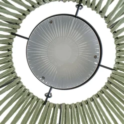 Lindby LED-solcellelampe Austas, grøn, Ø 50 cm, USB, IP54