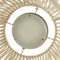 Lindby LED-solcellelampe Austas, beige, Ø 32 cm, USB, IP54