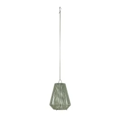 Lindby LED-solcellelampe Austas, grøn, Ø 32 cm, USB, IP54