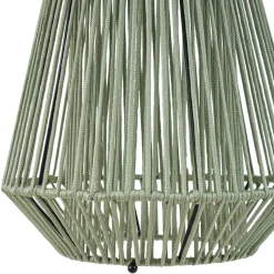 Lindby LED-solcellelampe Austas, grøn, Ø 32 cm, USB, IP54