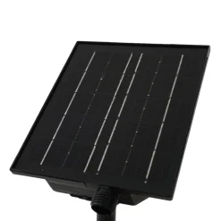 Lindby LED-solcellelampe Brindley, sæt med 3, sort, glas