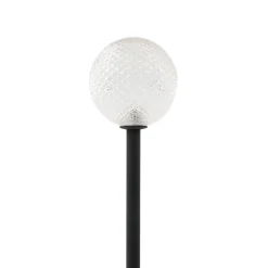 Lindby LED-solcellelampe Brindley, sort, glas, IP65