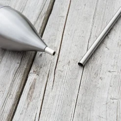 Lindby LED-solcellelampe Jari, højde 122 cm, stål, klar