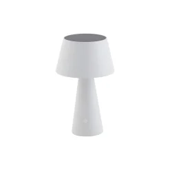 Lindby LED-solcellelampe Lirinor, hvid, plast, Ø 13 cm
