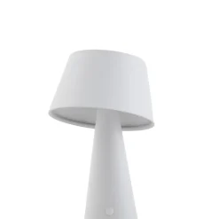 Lindby LED-solcellelampe Lirinor, hvid, plast, Ø 13 cm
