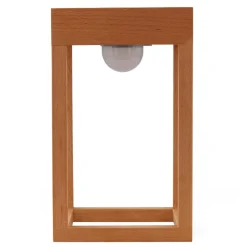 Lindby LED-solcellelampe Peransa, træ, 25 cm høj