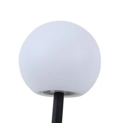 Lindby LED-solcellelamper Lago, sæt med 3, kugler, jordspyd, hvid