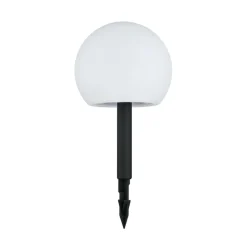 Lindby LED-solcellelamper Lago, RGBW, sæt med 3, kugler, jordspyd