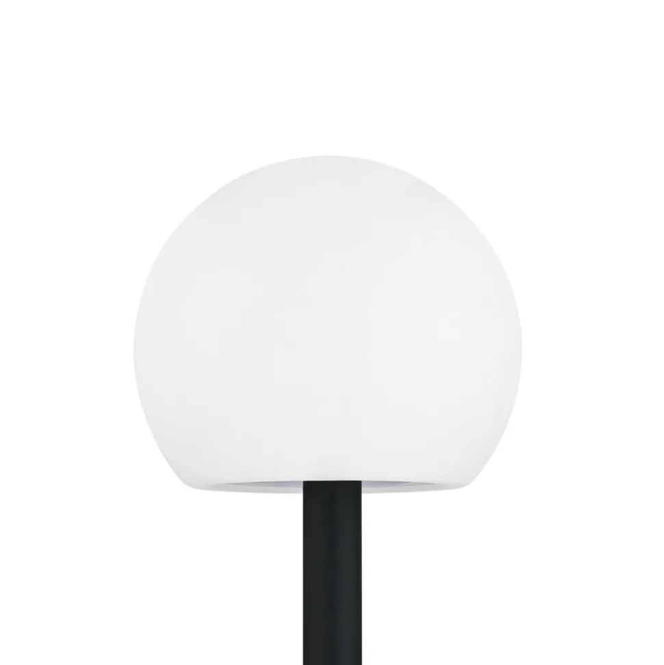 Lindby LED-solcellelamper Lago, RGBW, sæt med 3, kugler, jordspyd