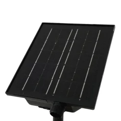 Lindby LED-solcellelampe Sabriel, buet, sort, aluminium, 3000K