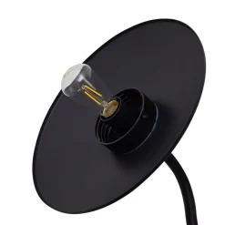 Lindby LED-solcellelampe Virane, sort, aluminium