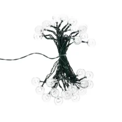 Lindby LED solcellelyskæde Mionel, kugler, 30-flg., 635cm