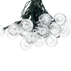 Lindby LED solcellelyskæde Mionel, kugler, 30-flg., 635cm