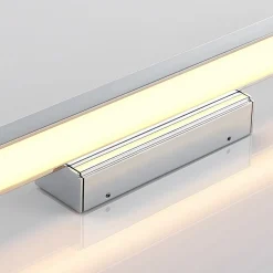Lindby LED-spejllampe Alenia, 60 cm, krom, aluminium, IP44