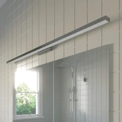 Lindby LED-spejllampe til badeværelset Alenia, 120 cm, krom