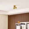 Lindby LED-spotlight Nivoria, Ø 14 cm, guldfarvet, drejeligt monteret