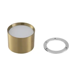 Lindby LED-spotlight Nivoria, Ø 12 cm, guldfarvet, metal