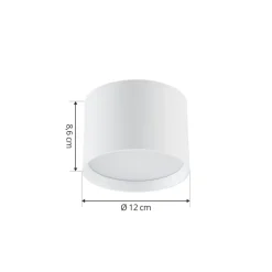Lindby LED-spotlight Nivoria, Ø 12 cm, 15 W, hvid, metal