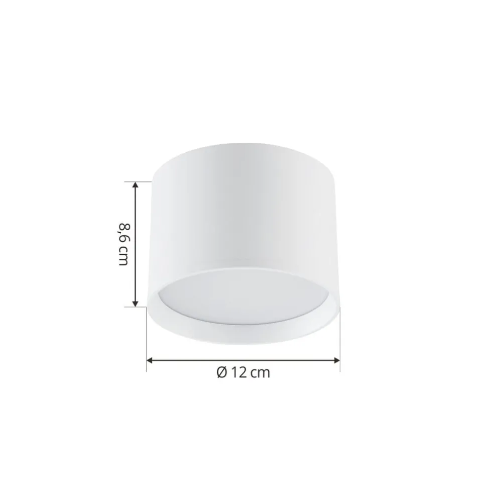 Lindby LED-spotlight Nivoria, Ø 12 cm, 15 W, hvid, metal